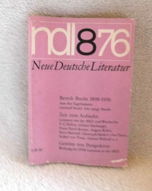 Neue Deutsche Literatur 24. Jahrgang Nr. 8 / 1976 Bertolt Brecht 1898-1956 / Zeit zum Aufstehn / Gewinn von Perspektive - Sicht von Untern - Günter Wallraff