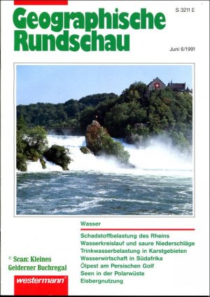 gebrauchtes Buch – geographische Fachzeitschrift – Geographische Rundschau 6/1991: WASSER / mit Beilage "Wasseratlas"