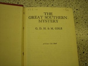 gebrauchtes Buch – G.D.H.& M.Cole – The great southern mystery