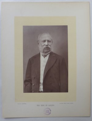 Fotografie (Woodburytypie); Porträt Albert König von Sachsen, um 1880.