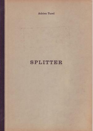 antiquarisches Buch – Adrien Turel – Splitter.