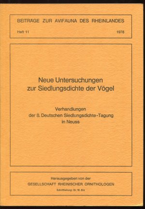 Neue Untersuchungen zur Siedlungsdichte der Vögel (Beiträge zur Avifauna des Rheinlandes, 11)