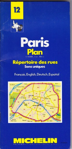 Paris Plan 1:10000 - Répertoire des rues (mehrsprachig)