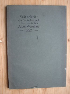 antiquarisches Buch – Hanns Barth – Zeitschrift des Deutschen und Österreichischen Alpen-Vereines Band 53. 1922.