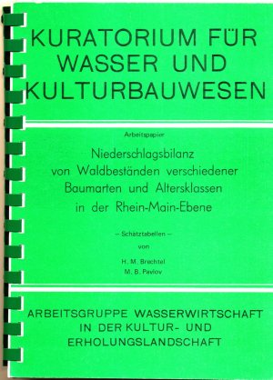 Niederschlagsbilanz von Waldbeständen verschiedener Baumarten und Altersklassen in der Rhein-Main-Ebene