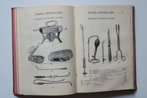 Waldek & Wagner Prag. Preisbuch über chirurgische und medizinische Instrumente und Behelfe, Bandagen, orthopädische Maschinen und künstliche Extremitäten […]