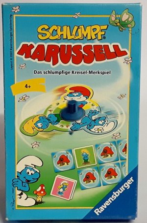 gebrauchtes Spiel – Schlumpf Karussell Das schlumpfige Kreisel-Merkspiel 2007 Ravensburger Spieleverlag