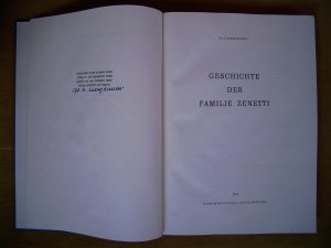 "Geschichte der Familie Zenetti" (handsigniert und nummeriert !!!)