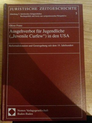 gebrauchtes Buch – Oliver Franz – Ausgehverbot für Jugendliche ("Juvenile Curfew") in den USA