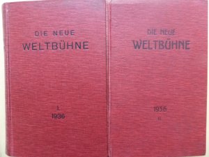 Die neue Weltbühne. Wochenschrift für Politik, Kunst, Wirtschaft. XXXII. Jahrgang 1936, Nummer 1-52 (komplett) in zwei Bänden.