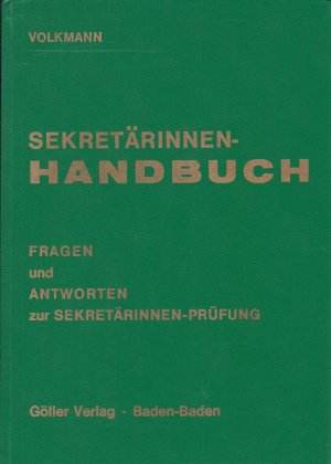 gebrauchtes Buch – Werner Volkmann – Sekretärinnen-Handbuch