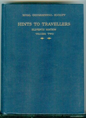 Hints to Travellers  volume two