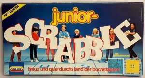 Junior-SCRABBLE, mit Doppelspielplan 1989 Spear Spiele - für 2 bis 4 Spieler - ab 6 Jahren