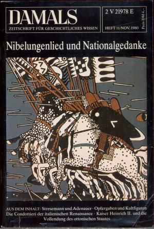 gebrauchtes Buch – Jürgen Lotz – Damals Heft 11/1980: Nibelungenlied und Nationalgedanke