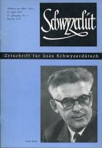 Schwyzerlüt, 21. Jahrgang, Nr. 1, April 1959., Zytschrift für üses Schwyzerdütsch.