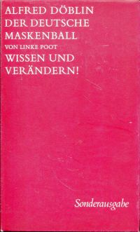 gebrauchtes Buch – Alfred Döblin – Der deutsche Maskenball. Von Linke Poot. Wissen und Verändern.