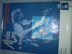 Alvin Lee (Ten Years After), The Zooming Across Europe-Tour 1992, Plakat, Poster, Tour, Konzert, signiert! (Keine CD oder LP)