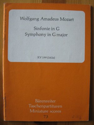 gebrauchtes Buch – Wolfgang Amadeus Mozart – Sinfonie in G