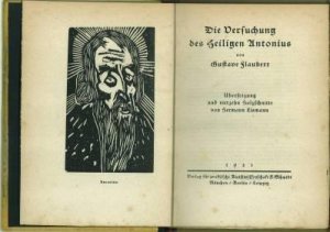 Die Versuchung des Heiligen Antonius., Übersetzung und vierzehn Holzschnitte von Hermann Lismann.