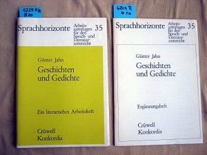 gebrauchtes Buch – Günter Jahn – Geschichten und Gedichte., Ein literarisches Arbeitsheft und ein Ergänzungsheft.