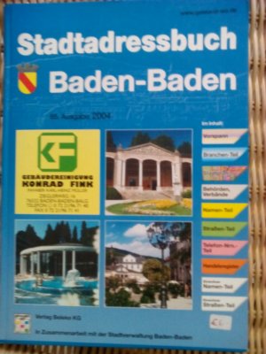 gebrauchtes Buch – Stadtadressbuch Baden-Baden, 65. Ausgabe 2004