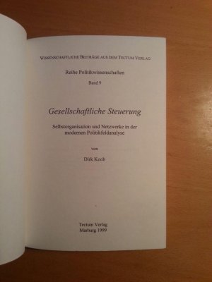 gebrauchtes Buch – Dirk Koob – Gesellschaftliche Steuerung