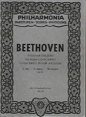 antiquarisches Buch – Beethoven, Ludwig van – Violinkonzert - Violon Concerto - Concerto pour Violon D dur - op. 61