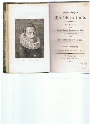 Historisches Taschenbuch 1832 (3. Jg.)-1840, 1844-1845(N.F. 6.Jg.) Zus. 11 Bände