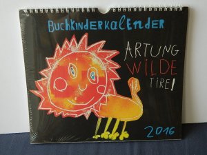 gebrauchtes Buch – Buchkinderkalender 2016 - ARTUNG WILDE TIRE! Mit großzügigem Kalendarium für jeden noch so wilden Termin! Ausgezeichnet mit dem Gregor International Calender Award.