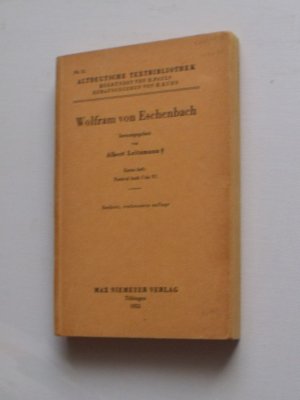 antiquarisches Buch – Albert Leitzmann  – Wolfram von Eschenbach: Erstes heft Parzval buch I bis VI. Sechste, verbesserte Auflage (= Altdeutsche Textbibliothek, begr. von H.Paul, hg. von H. Kuhn