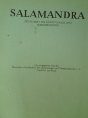 gebrauchtes Buch – Alexander Haas und andere – Salamandra Zeitschrift für Herpetologie und Terrarienkunde