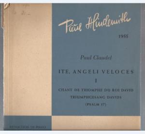 Ite, angeli veloces I (1955). Kantate für Tenor- und Alt-Solo, gemischten Chor, Orchester und Blasorchester (= Edition Schott, Nr. 4623). Klavierauszug […]