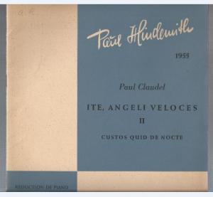 Ite, angeli veloces II (1955). Kantate für Tenor- und Alt-Solo, gemischten Chor, Orchester und Blasorchester (= Edition Schott, Nr. 4634). Klavierauszug […]