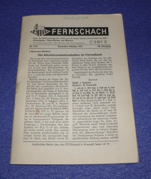 gebrauchtes Buch – Hans-Werner von Massow  – Fernschach Nr. 9/10 September/Oktober 1979