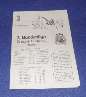 gebrauchtes Buch – 2. Bundesliga Gruppe Südwest 1986-87 3. Bulletin