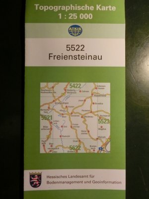 Topographische Karte Hessen 5522 Freiensteinau 1: 25 0000