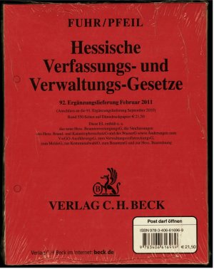 Hessische Verfassungs- und Verwaltungs-Gesetze - 92. Ergänzungslieferung 2011