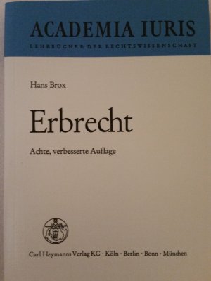 Erbrecht - Brox, Hans