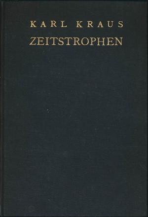 Zeitstrophen. [Erstausgabe].