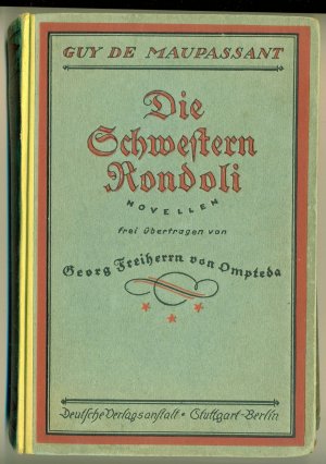 Die Schwestern Rondoli - 15 Novellen / Fleischel 1921