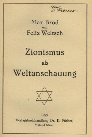 Zionismus als Weltanschauung.