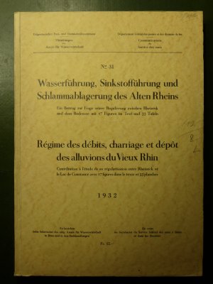 Mitteilungen des Amtes für Wasserwirtschaft Nr 31. Wasserführung, Sinkstofführung und Schlammablagerungen des Alten Rheins. Ein Beitrag zur Frage seiner […]