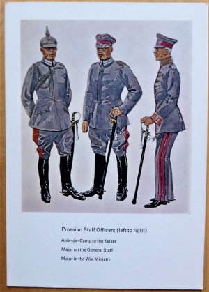 gebrauchtes Buch – Preußische Stabsoffiziere. Prussian Staff Officers. German Uniforms, First World War series No. 1