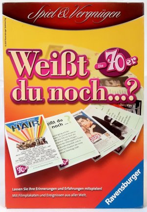 Weißt Du noch...? Die 70er 2007 Ravensburger Spieleverlag -  für 2 bis 6 Spieler - ab 12 Jahren - Spieldauer ca 60 Minuten