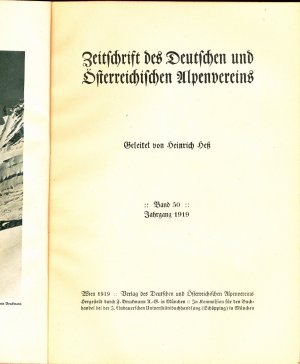 antiquarisches Buch – Heinrich Heß – Zeitschrift des Deutschen und Österreichischen Alpenvereins