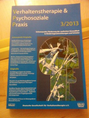 Verhaltenstherapie & Psychosoziale Praxis 3/2013