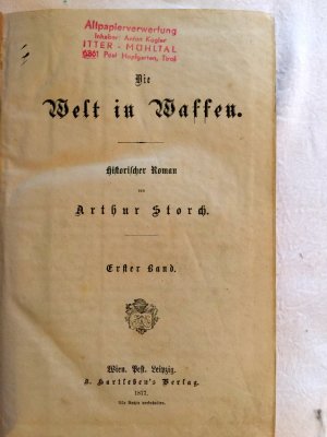 antiquarisches Buch – Arthur Storch – Die Welt in Waffen 4 Baende in einem Band