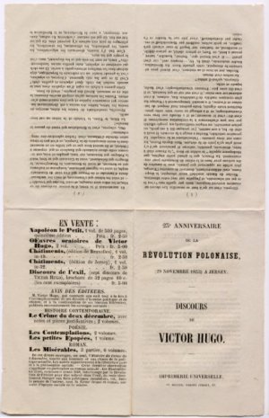 Vingttroisième anniversaire de la révolution Polonaise. Discours [Text Französisch].