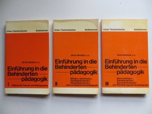 Einführung in die Behindertenpädagogik - 3Bände