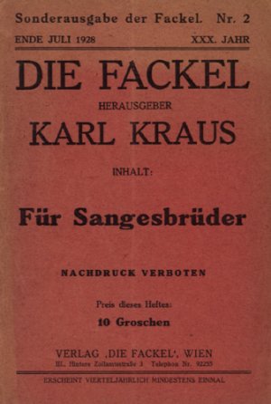 Für Sangesbrüder.